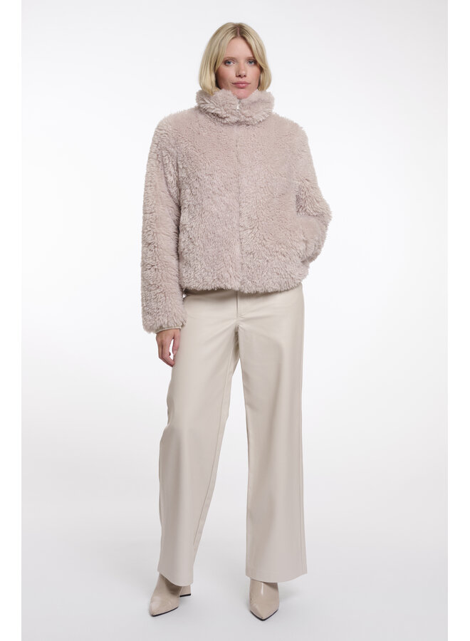 Sallie.7002514 Rino & Pelle Jacket with zipper closure Birch mongolian fur