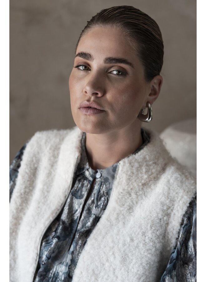 54835-29 010 Geisha Pullover sleeveless with zipper off-white