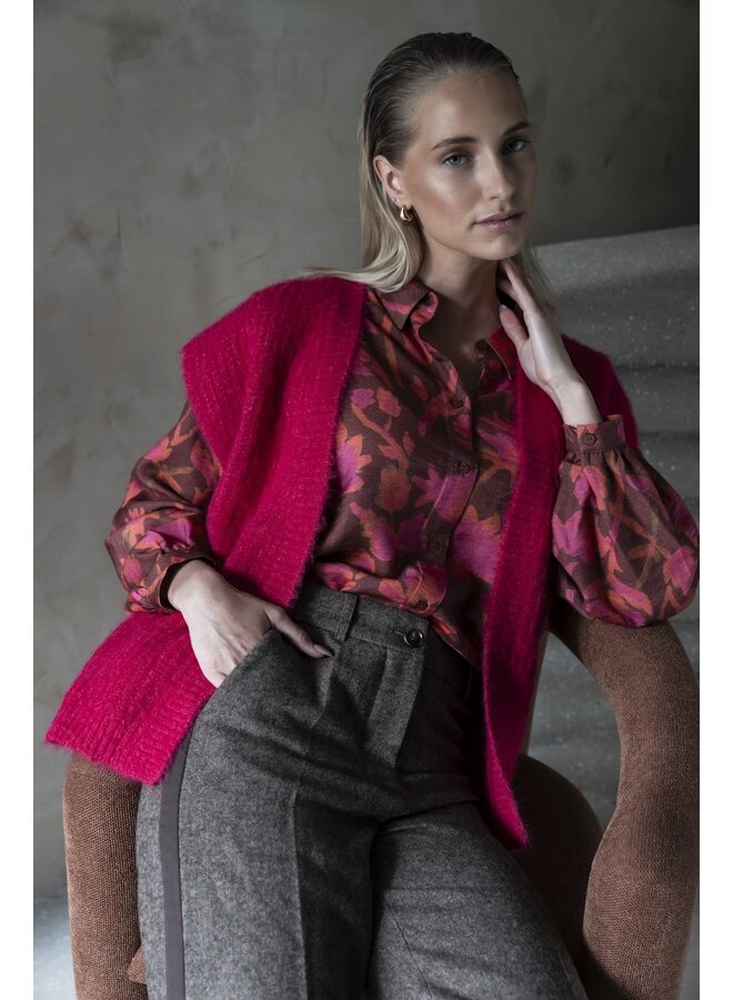 53909-20 480 Geisha blouse burgundy/fuchsia