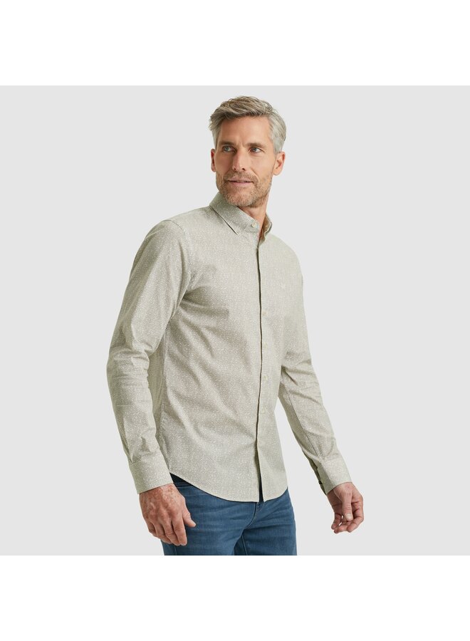 VSI2511271 7004 Vanguard LONG SLEEVE SHIRT Print on Poplin stretch Cloud Dancer