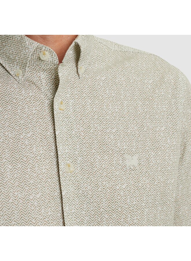 VSI2511271 7004 Vanguard LONG SLEEVE SHIRT Print on Poplin stretch Cloud Dancer