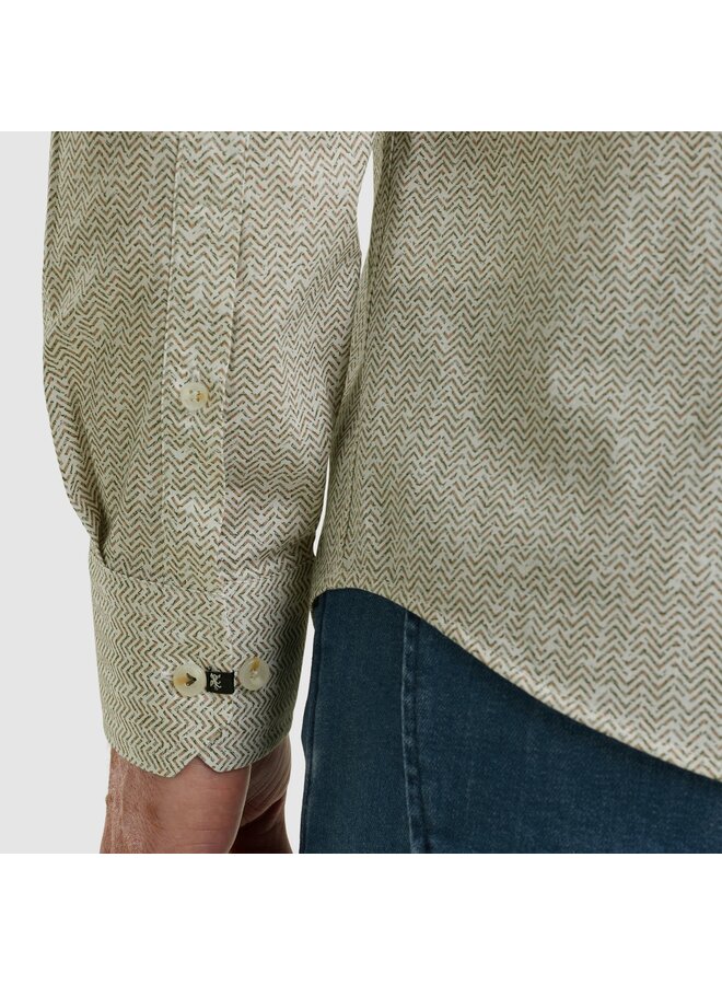 VSI2511271 7004 Vanguard LONG SLEEVE SHIRT Print on Poplin stretch Cloud Dancer