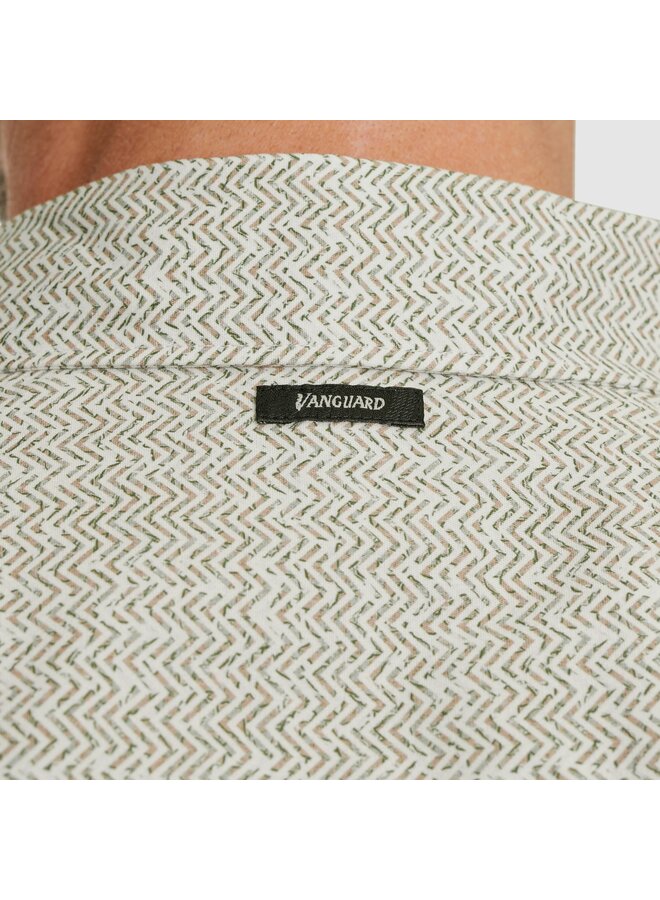 VSI2511271 7004 Vanguard LONG SLEEVE SHIRT Print on Poplin stretch Cloud Dancer