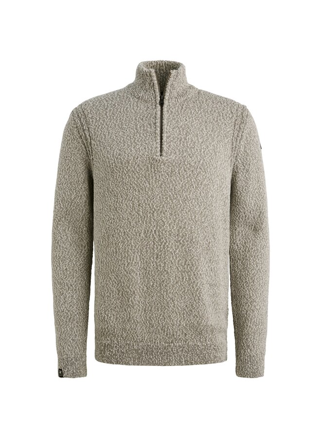 VKW2511348 9161 Vanguard Half zip collar cotton slub  3 tone mouline Chimera