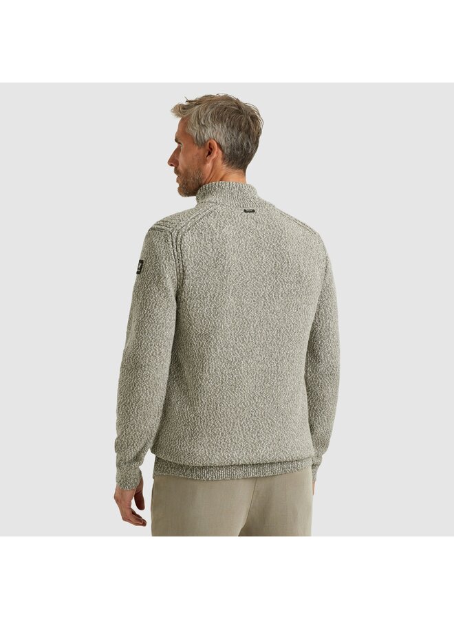 VKW2511348 9161 Vanguard Half zip collar cotton slub  3 tone mouline Chimera