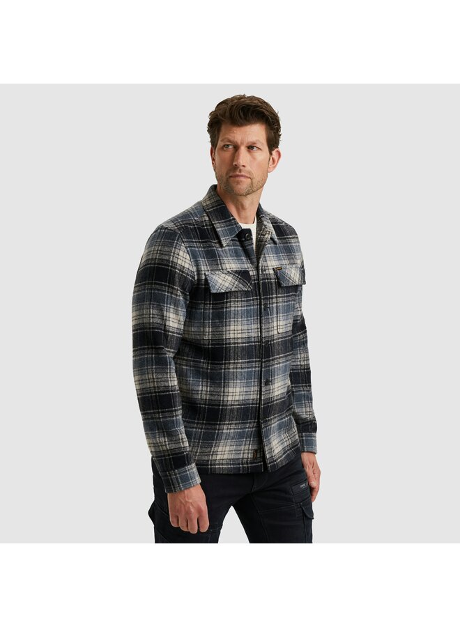 PSI2511260 5282 PME Legend LONG SLEEVE SHIRT Woolblend YD check Carbon