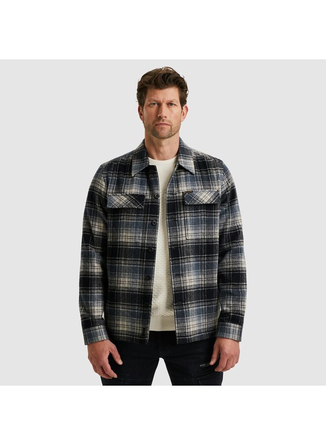 PSI2511260 5282 PME Legend LONG SLEEVE SHIRT Woolblend YD check Carbon