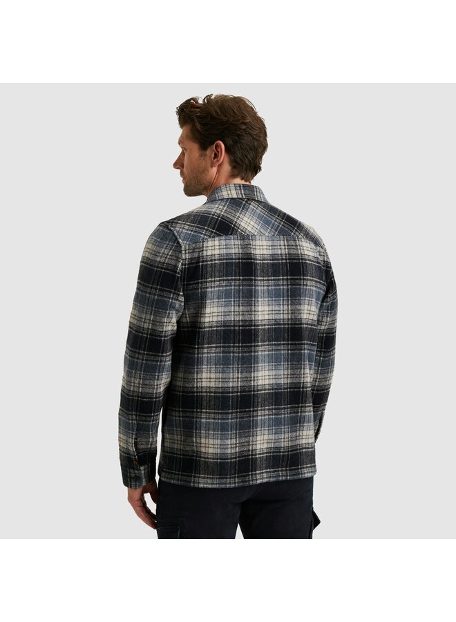 PSI2511260 5282 PME Legend LONG SLEEVE SHIRT Woolblend YD check Carbon