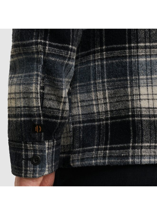 PSI2511260 5282 PME Legend LONG SLEEVE SHIRT Woolblend YD check Carbon