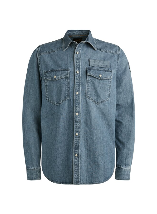 PSI2511248 DEB PME Legend LONG SLEEVE SHIRT Indigo Denim Denim Blue