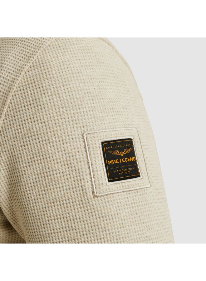 PSI2511246 7013 PME Legend LONG SLEEVE SHIRT Waffle Jersey Bone White