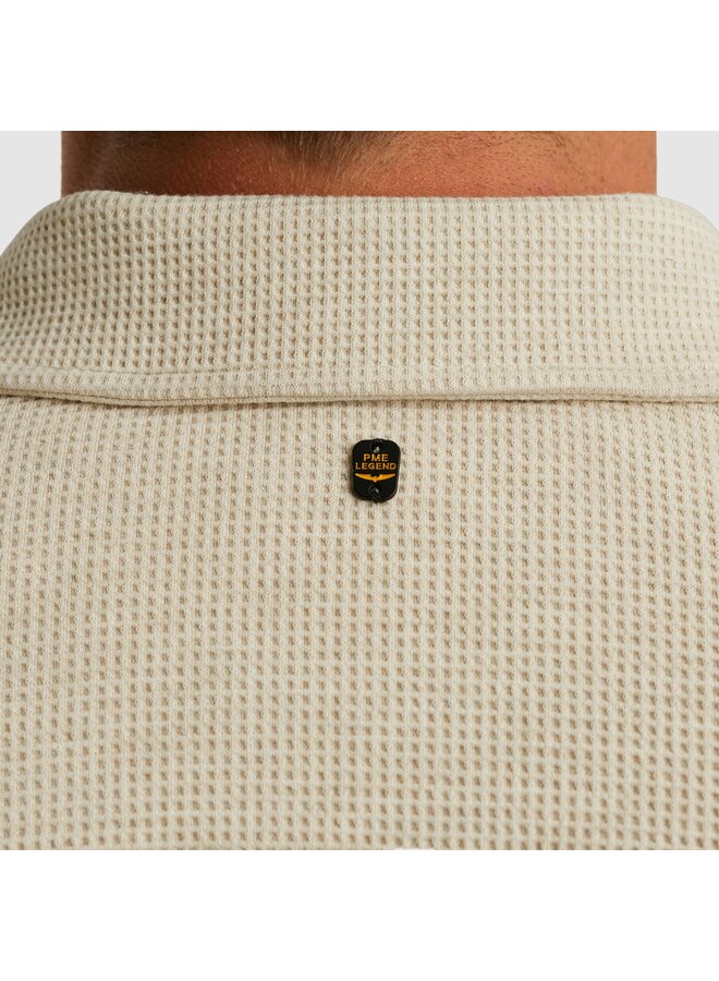 PSI2511246 7013 PME Legend LONG SLEEVE SHIRT Waffle Jersey Bone White