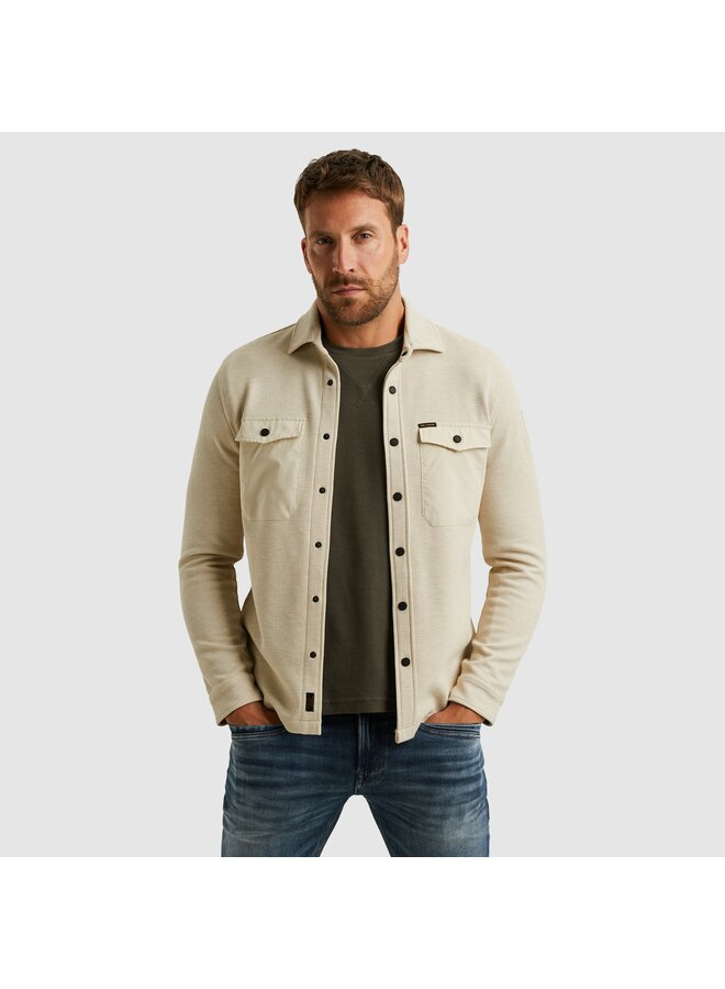 PSI2511246 7013 PME Legend LONG SLEEVE SHIRT Waffle Jersey Bone White