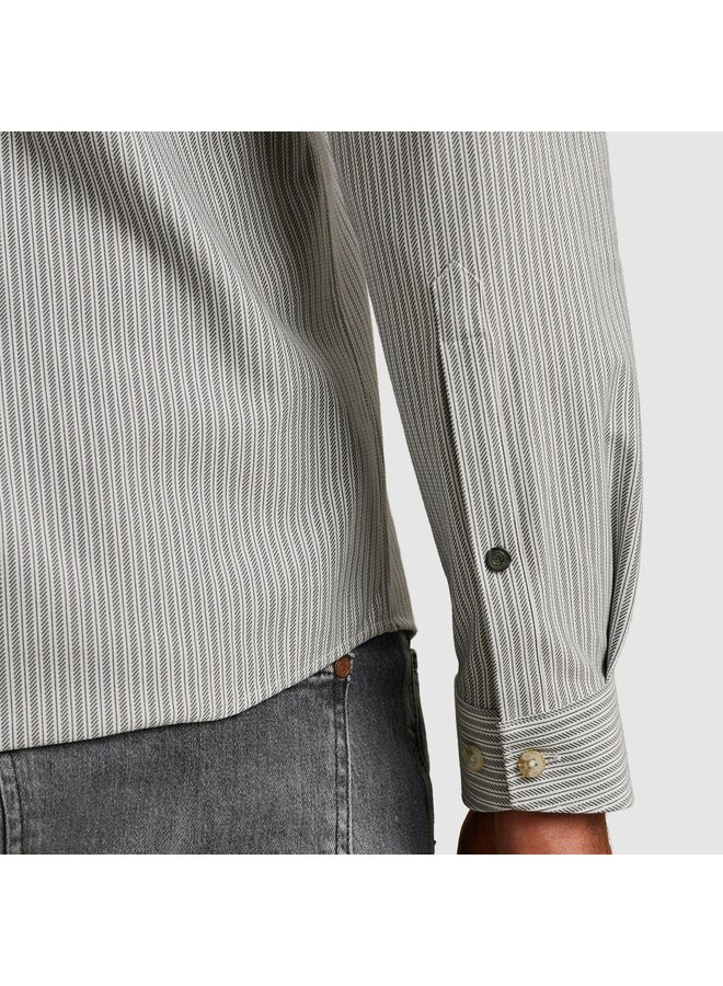 CSI2511279 5277 Cast Iron LONG SLEEVE SHIRT Twill Jersey Stripe Grisaille