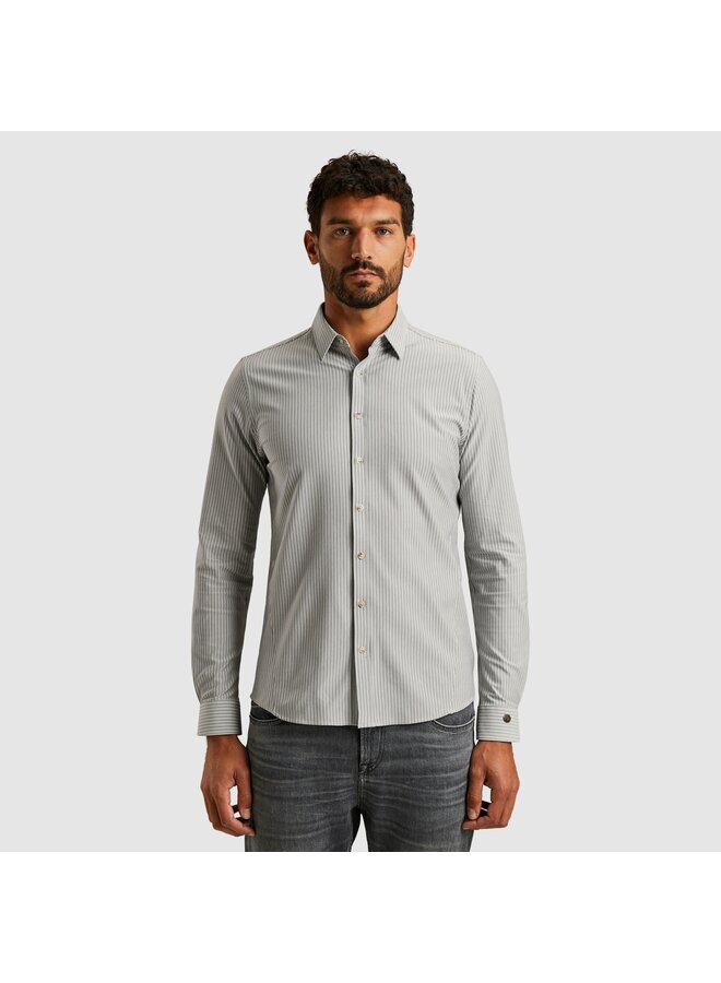 CSI2511279 5277 Cast Iron LONG SLEEVE SHIRT Twill Jersey Stripe Grisaille