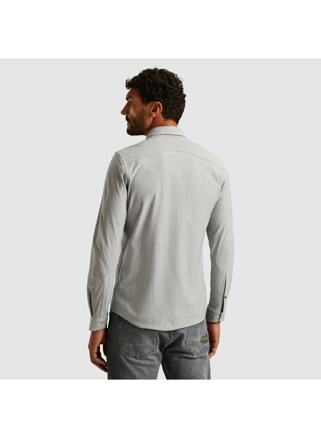 CSI2511279 5277 Cast Iron LONG SLEEVE SHIRT Twill Jersey Stripe Grisaille