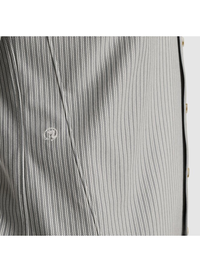 CSI2511279 5277 Cast Iron LONG SLEEVE SHIRT Twill Jersey Stripe Grisaille