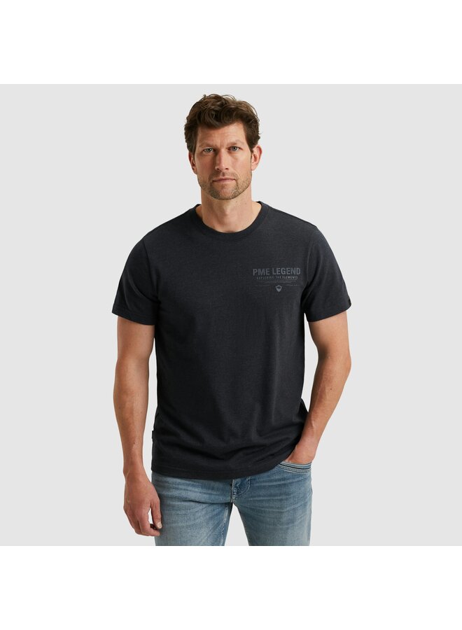 PTSS2511532 5282 PME Legend Short sleeve r-neck melange jersey Carbon