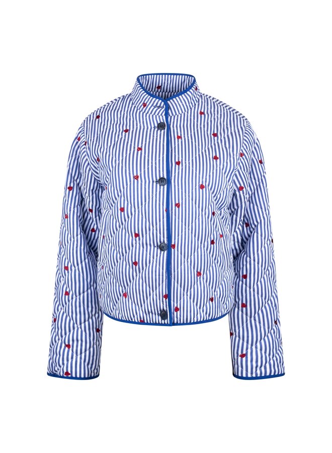 NKS13053 219 Nukus June Jacket Stripe Offwhite/Navy