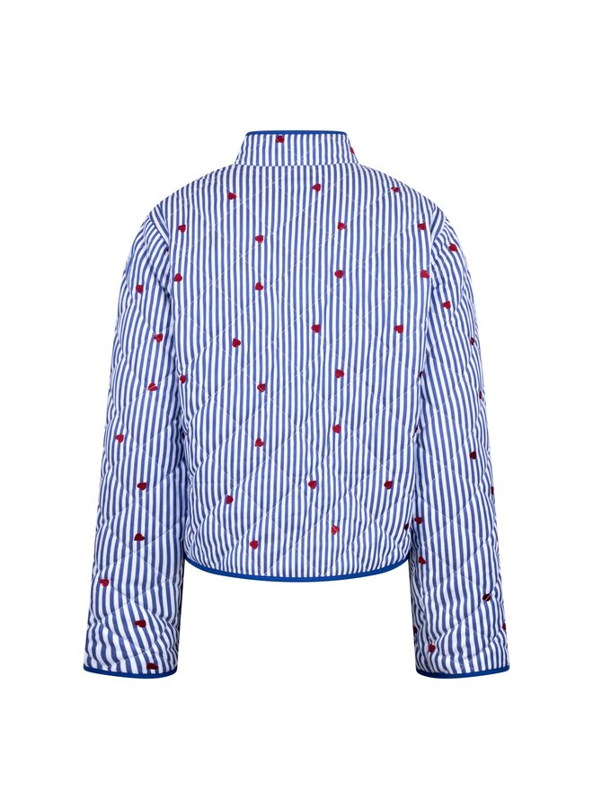 NKS13053 219 Nukus June Jacket Stripe Offwhite/Navy