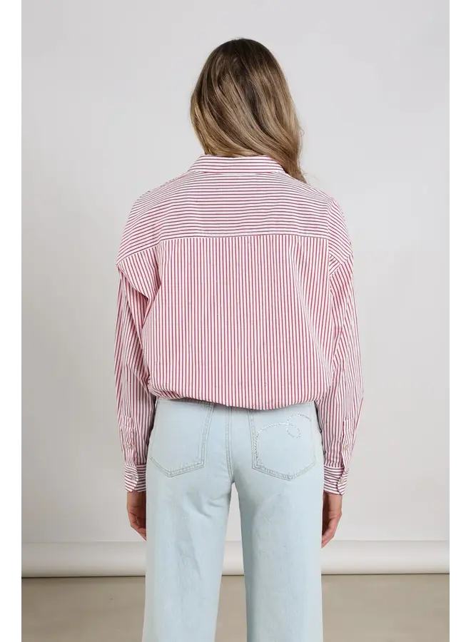 NKS02104 372 Nukus Ariana Blouse Stripe Kiss/Offwhite