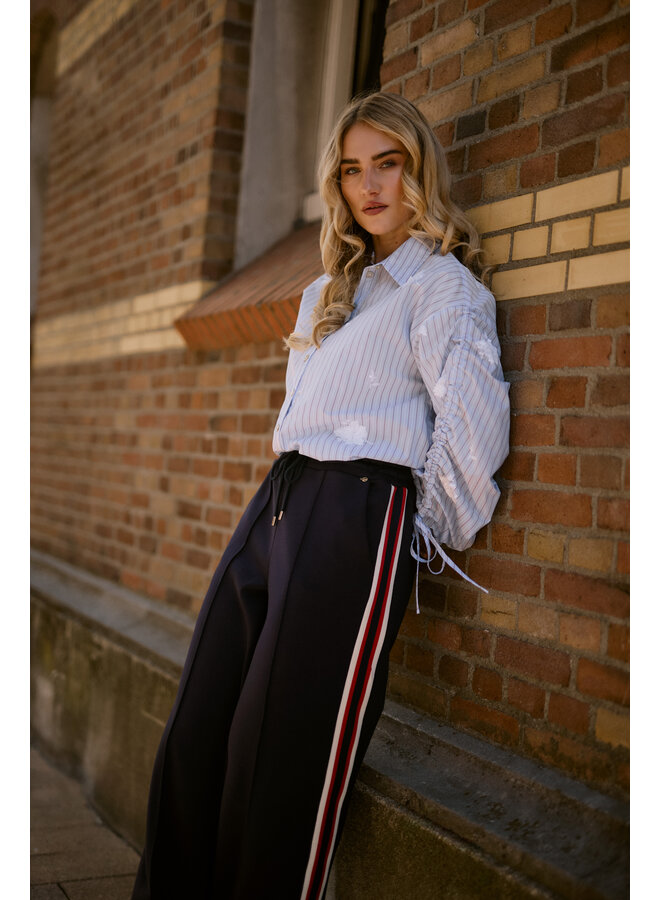 NKS02101 371 Nukus Rosa Blouse Stripe Sky/Kiss