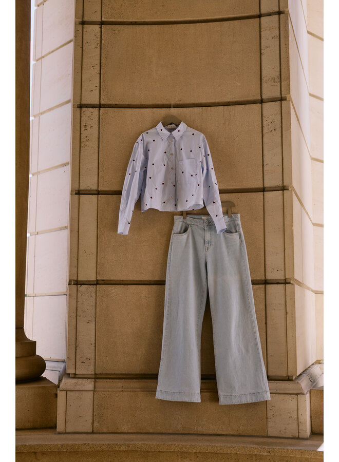 NKF09053 24 Nukus Abby Pants Denim Strass Bleached Denim