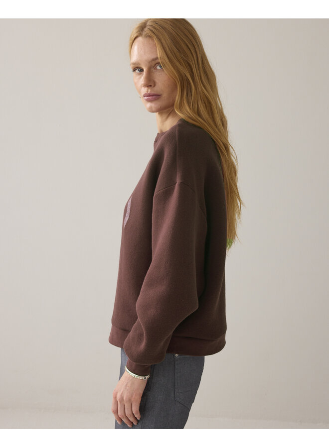 3s5212-30413 754 Summum Jersey Soft sweat Dark Chocolate