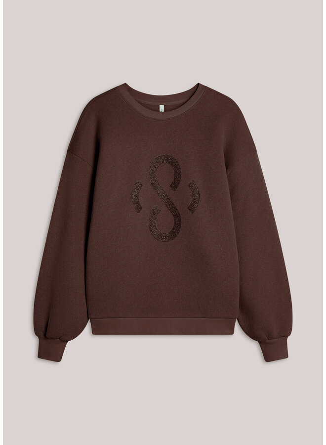 3s5212-30413 754 Summum Jersey Soft sweat Dark Chocolate