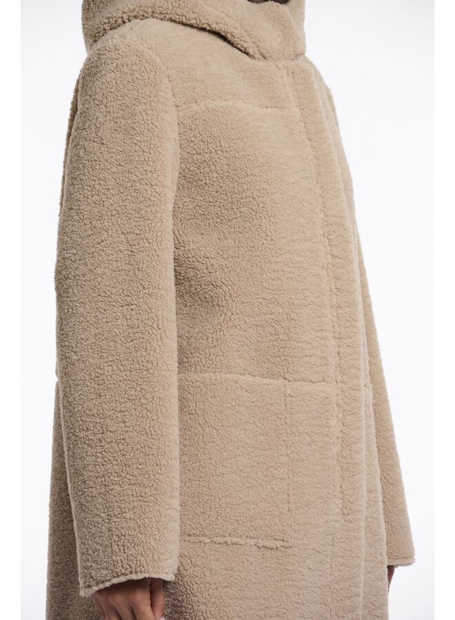 Alina.7002511 Rino&Pelle Reversible hooded coat Oat