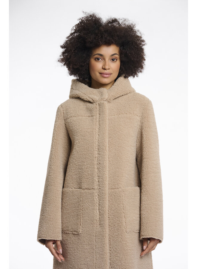 Alina.7002511 Rino&Pelle Reversible hooded coat Oat