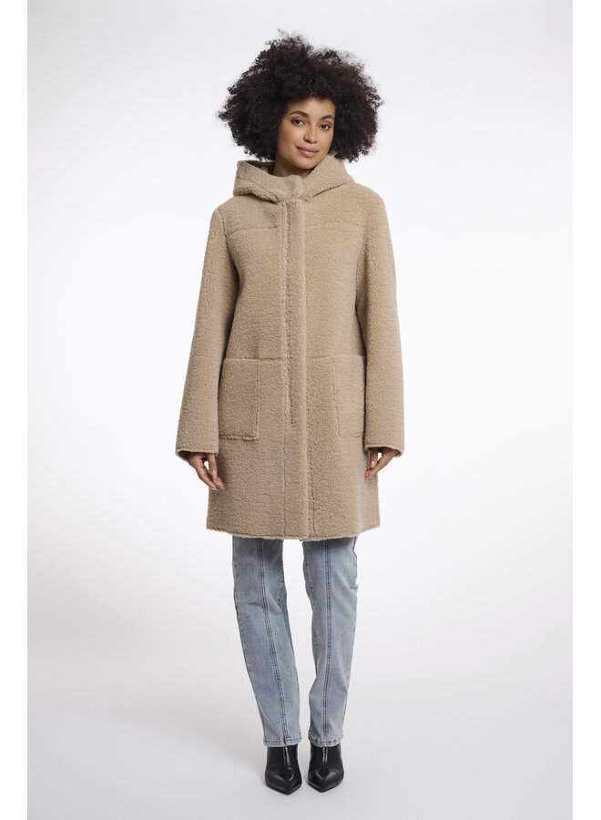 Alina.7002511 Rino&Pelle Reversible hooded coat Oat