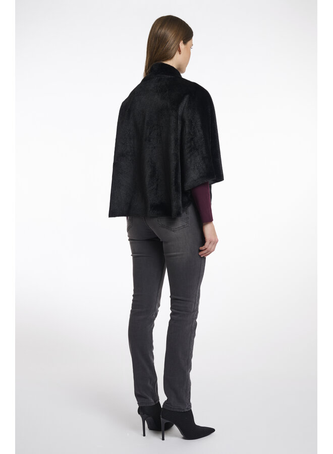 Dewi.7002511 Rino & Pelle Faux fur cape  Black