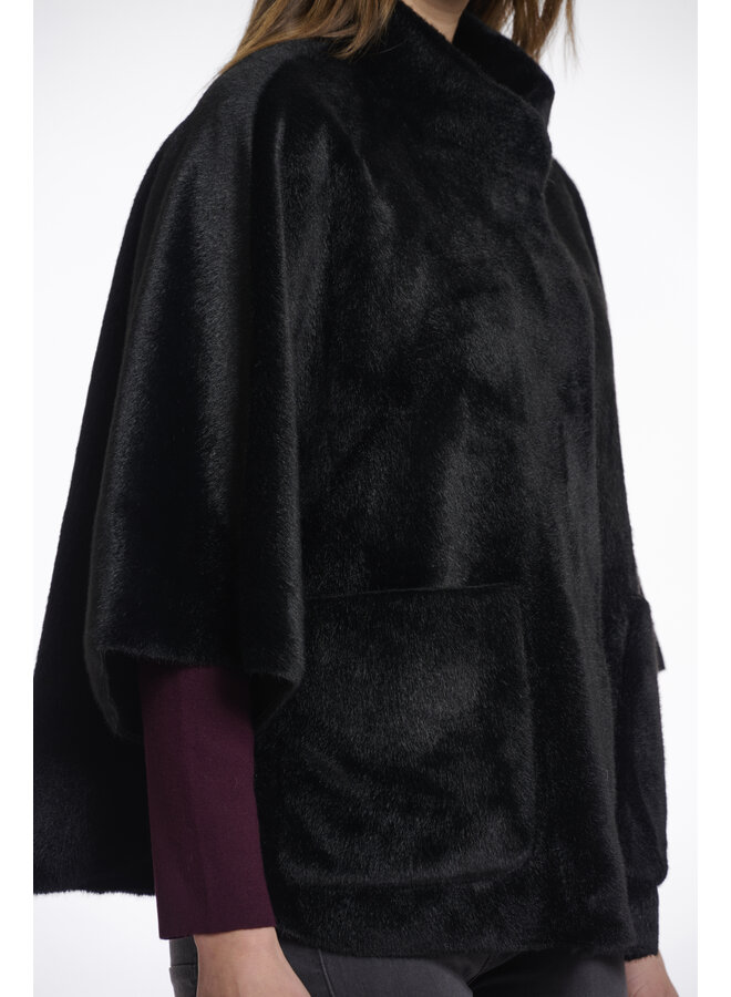 Dewi.7002511 Rino & Pelle Faux fur cape  Black