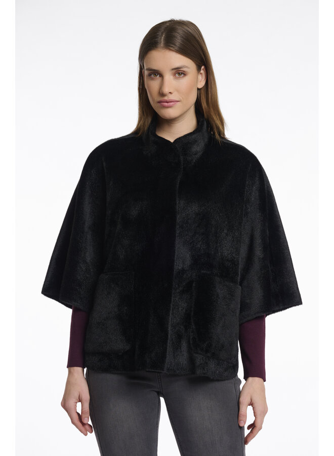 Dewi.7002511 Rino & Pelle Faux fur cape  Black