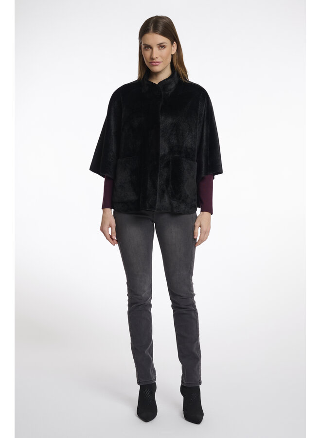 Dewi.7002511 Rino & Pelle Faux fur cape  Black