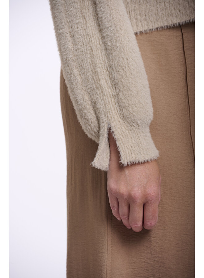 Isarea.5002621 Rino&Pelle Short V-neck cardigan  Stone