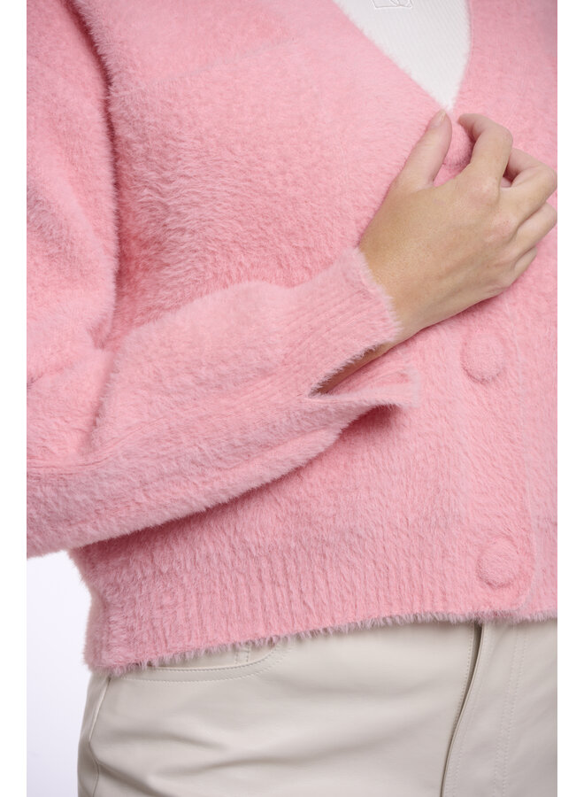 Isarea.5002621 Rino&Pelle Short V-neck cardigan Cotton candy