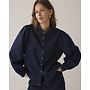 2s3381-5203 492 Summum Blouse Cotton lurex denim Night blue denim