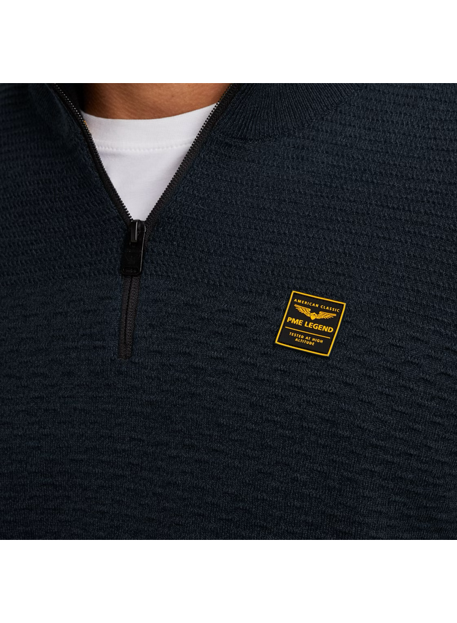 PKW2510301 5281 PME Legend Half zip collar cotton mouline (organic) Salute