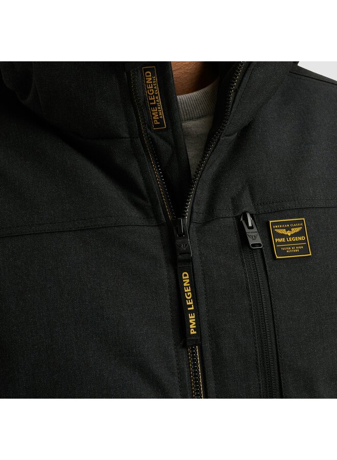 PJA2508106 5438 PME Legend Semi long jacket STRATOR Melange Twill Blue