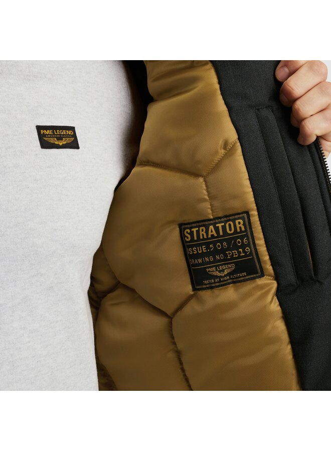 PJA2508106 5438 PME Legend Semi long jacket STRATOR Melange Twill Blue