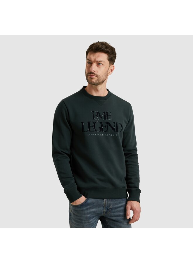 PSW2511478 5282 PME Legend ZipCrewneck 3t cross fleece Dark Army