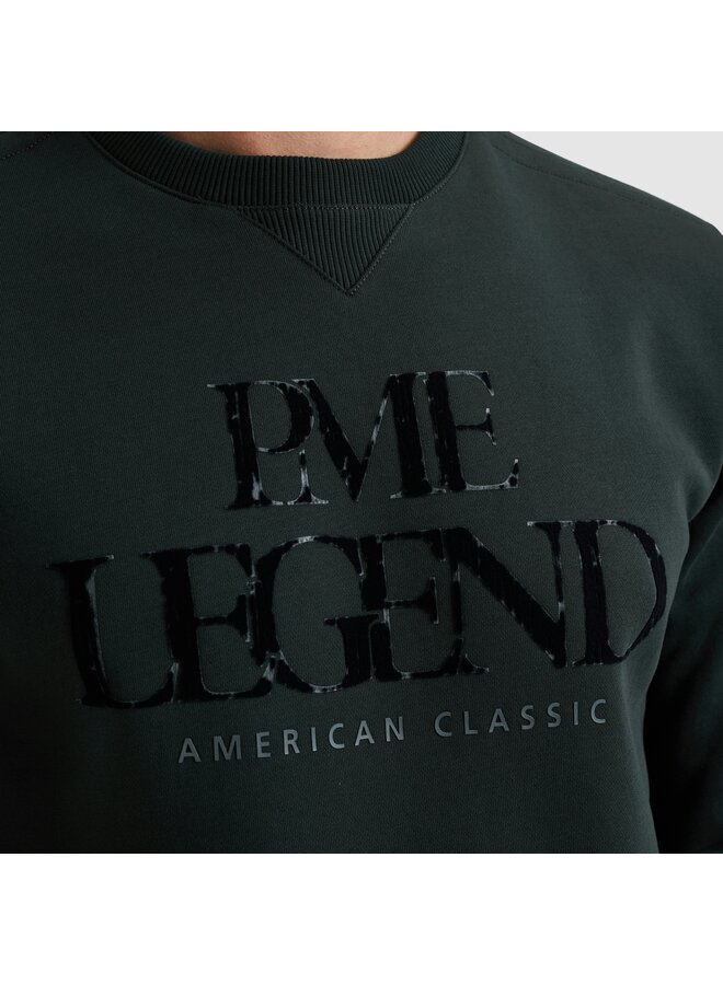 PSW2511478 5282 PME Legend ZipCrewneck 3t cross fleece Dark Army