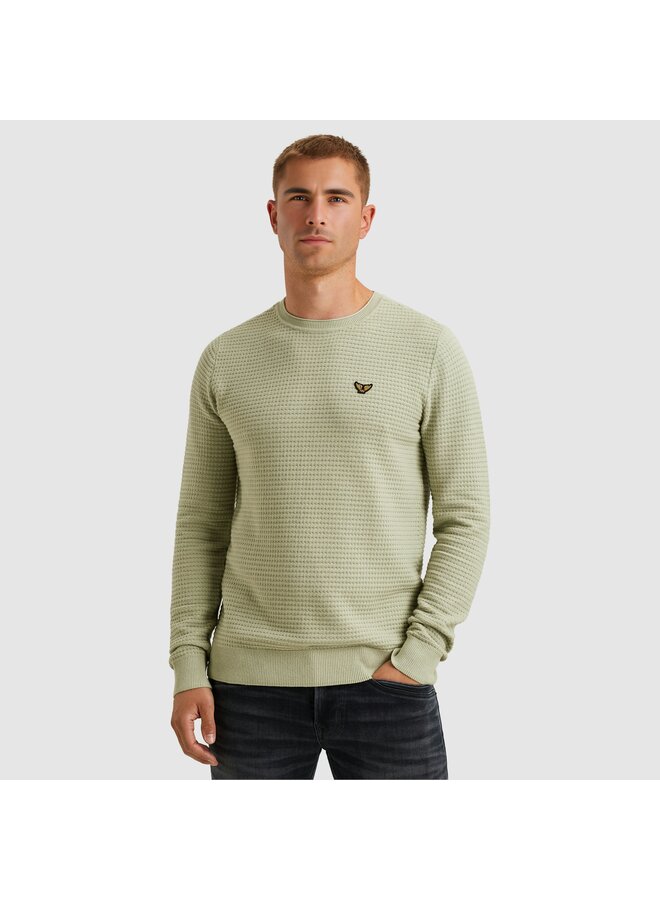 PKW2511330 6163 PME Legend R-neck cotton mouline Dark army