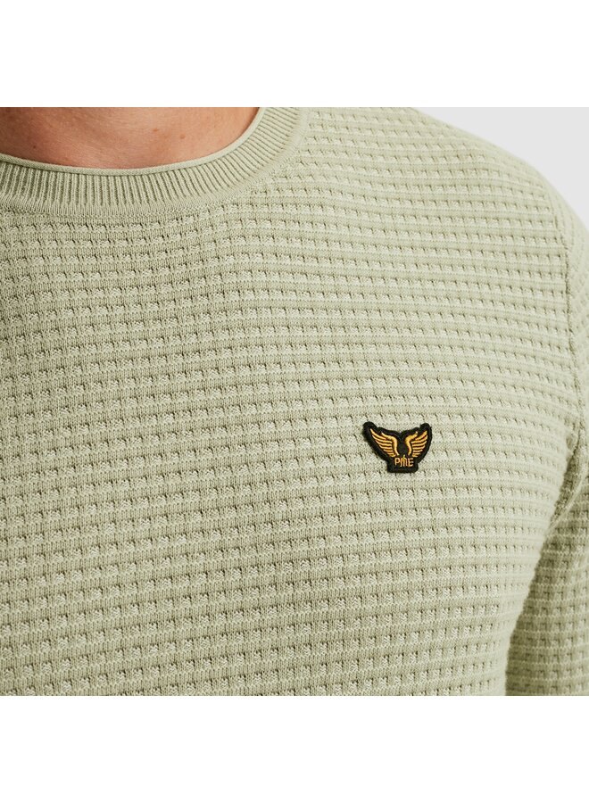 PKW2511330 6163 PME Legend R-neck cotton mouline Dark army