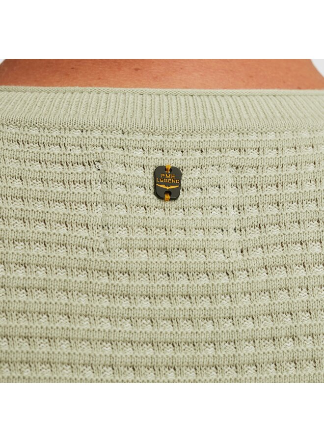 PKW2511330 6163 PME Legend R-neck cotton mouline Dark army