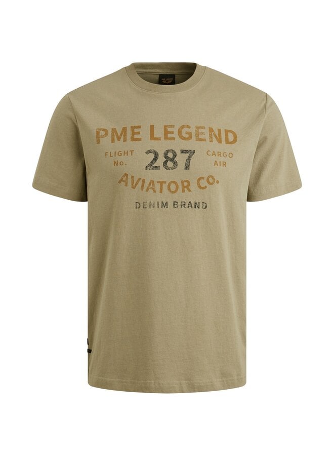 PTSS2506552 6391 PME Legend Short sleeve r-neck open end jersey kaki