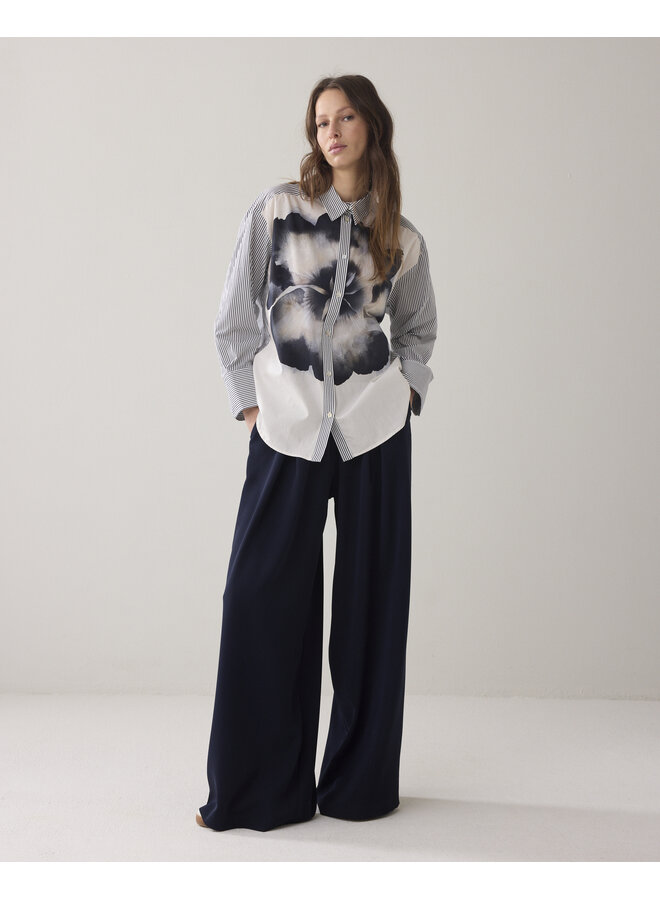 2s3451-12375 120 Summum Blouse Big flower cotton  Multicolour