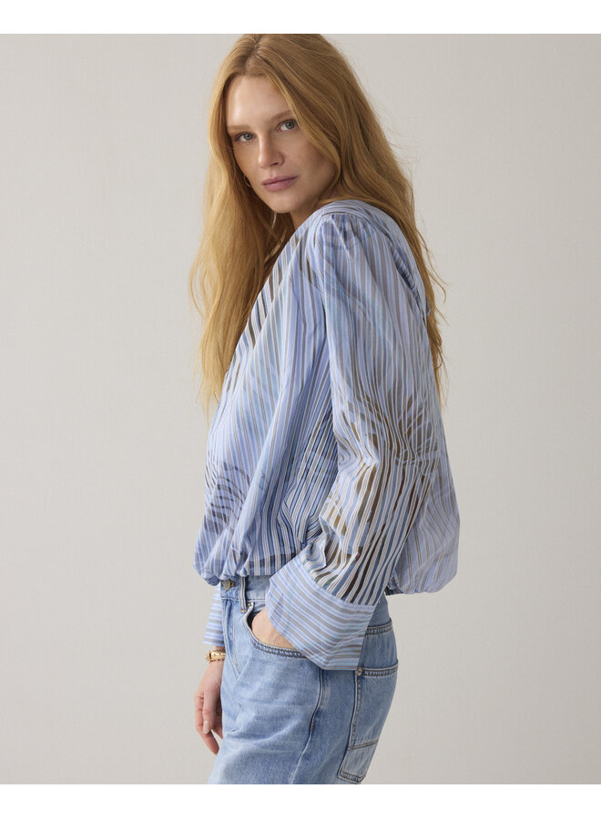 2s3450-12367 423 Summum Top Flowers and stripes  Softblue